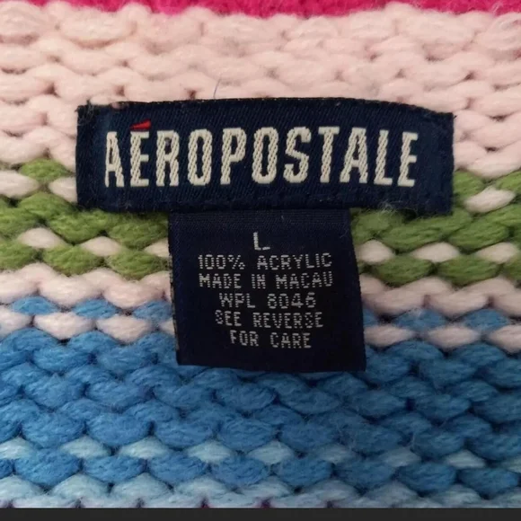 Aeropostale Multicolor Striped Turtleneck Sweater - Picture 4 of 4